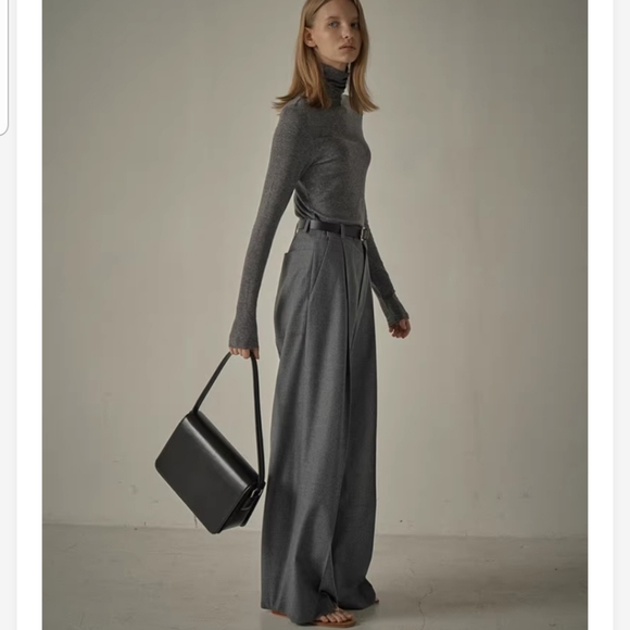 FACADE PATTERN gray wool pants, Sz M L, NWOT - Picture 1 of 4